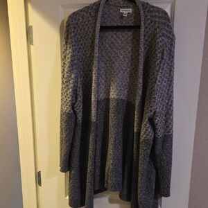 Croft & Barrow Charcoal Open-Front Cardigan